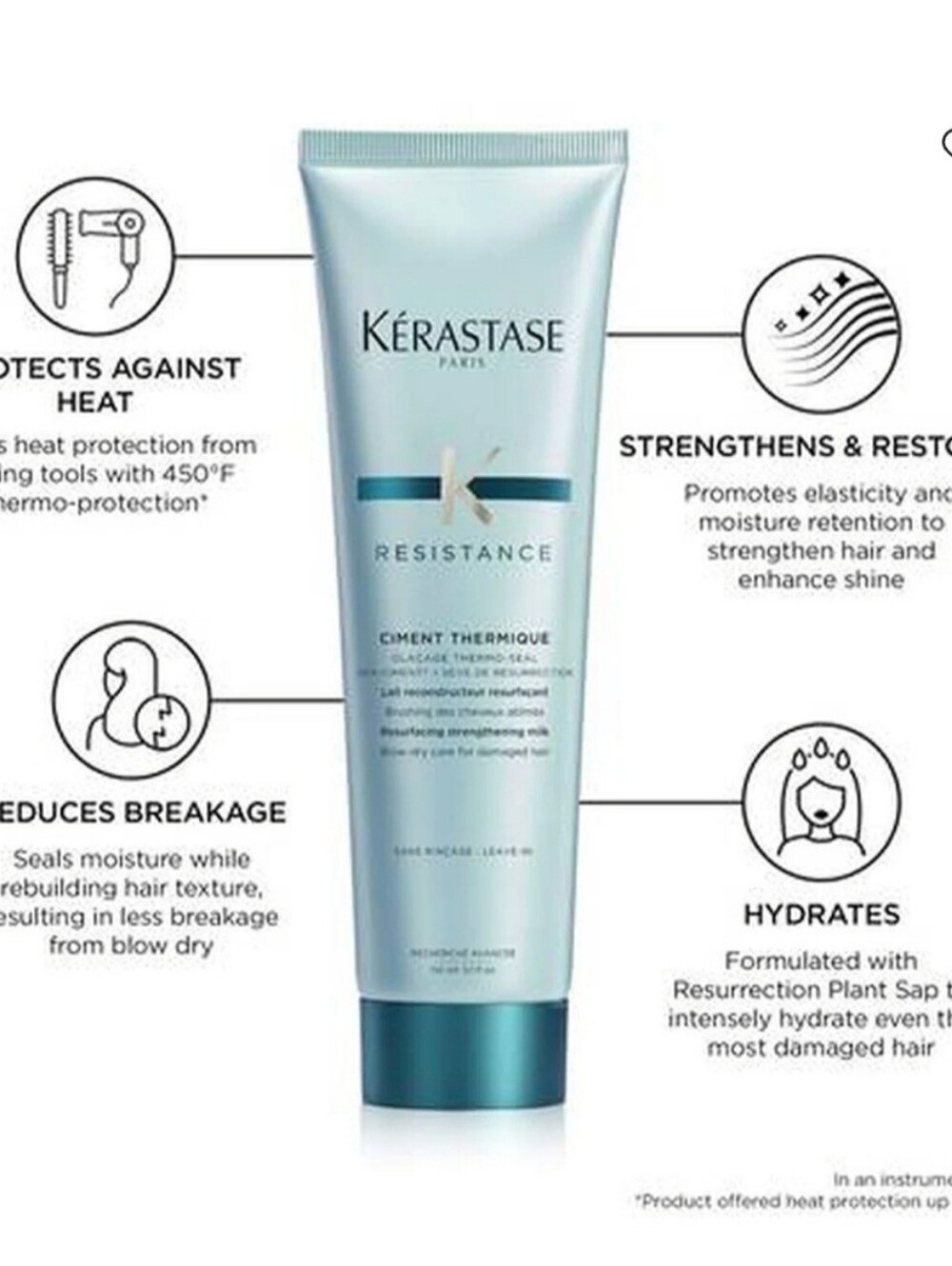 Kerastase Resistance Ciment Thermique - Aqua Blue Bottle 150ml - Picture 2 of 6